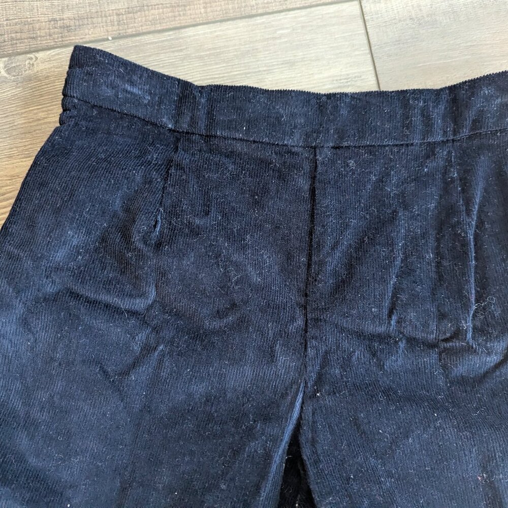 Jacadi Girl's Corduroy Cotton Pique Shorts Preppy Prep School Winter Navy 8 - Picture 5 of 7